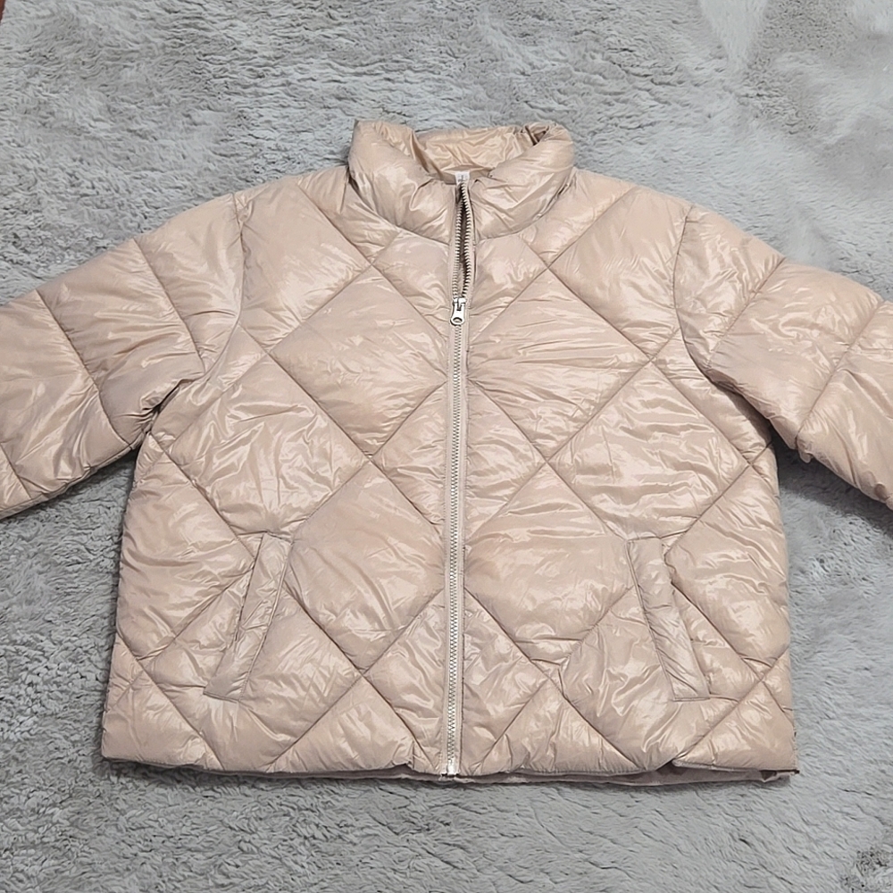 Blush tan puffer jacket